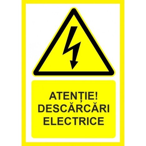 Placuta atentie descarcari electrice